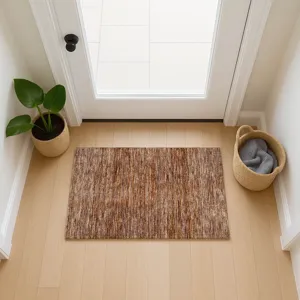 Luxury Washable Indoor/Outdoor Soft Essentials Copper 1\'8\" x 2\'6\" Rug