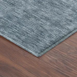 Luxury Washable Indoor/Outdoor Soft Essentials Denim 2\'3\" x 7\'6\" Runner Rug