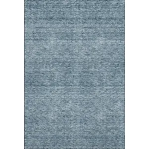 Luxury Washable Indoor/Outdoor Soft Essentials Denim 9\' x 12\' Rug