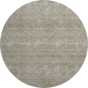 Luxury Washable Indoor/Outdoor Soft Essentials Flax 8' x 8' Round Rug