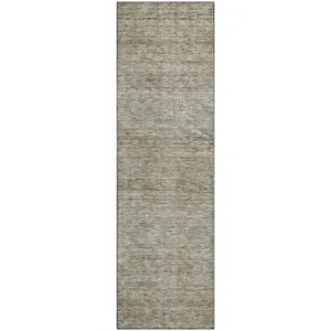 Luxury Washable Indoor/Outdoor Soft Essentials Flax 2'3" x 7'6" Runner Rug