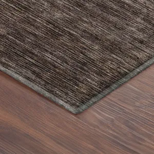 Luxury Washable Indoor/Outdoor Soft Essentials Fudge 5\' x 7\'6\" Rug