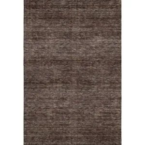 Luxury Washable Indoor/Outdoor Soft Essentials Fudge 5\' x 7\'6\" Rug