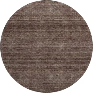 Luxury Washable Indoor/Outdoor Soft Essentials Fudge 8' x 8' Round Rug