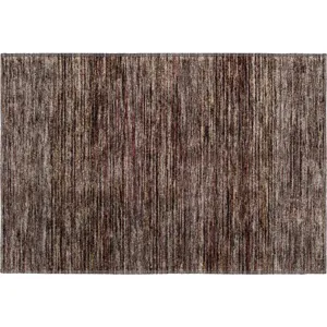 Luxury Washable Indoor/Outdoor Soft Essentials Fudge 1\'8\" x 2\'6\" Rug