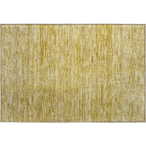 Luxury Washable Indoor/Outdoor Soft Essentials Gold Rug