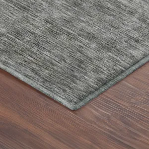 Luxury Washable Indoor/Outdoor Soft Essentials Gray 8\' x 10\' Rug