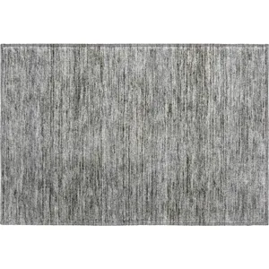 Luxury Washable Indoor/Outdoor Soft Essentials Gray Rug
