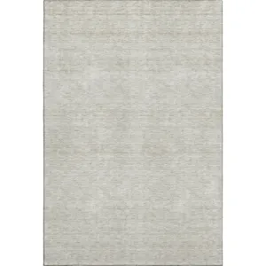 Luxury Washable Indoor/Outdoor Soft Essentials Ivory 2\'6\" x 3\'10\" Rug
