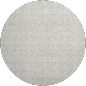 Luxury Washable Indoor/Outdoor Soft Essentials Ivory 8' x 8' Round Rug
