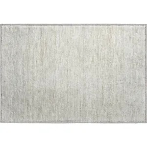 Luxury Washable Indoor/Outdoor Soft Essentials Ivory 1\'8\" x 2\'6\" Rug