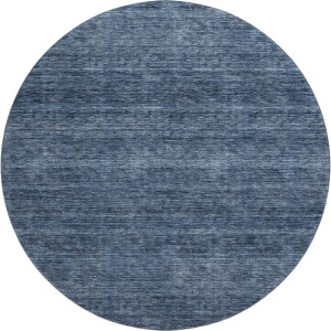 Luxury Washable Indoor/Outdoor Soft Essentials Navy 8' x 8' Round Rug