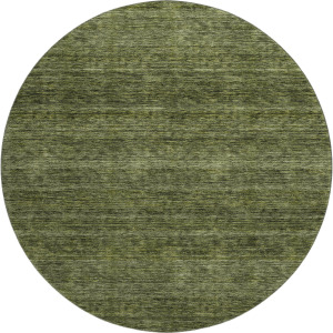 Luxury Washable Indoor/Outdoor Soft Essentials Olive 8' x 8' Round Rug