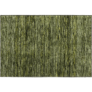 Luxury Washable Indoor/Outdoor Soft Essentials Olive Rug