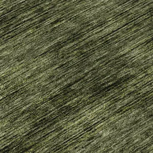 Luxury Washable Indoor/Outdoor Soft Essentials Olive 2\'6\" x 3\'10\" Rug