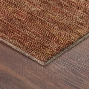 Luxury Washable Indoor/Outdoor Soft Essentials Paprika 8\' x 8\' Round Rug
