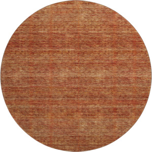 Luxury Washable Indoor/Outdoor Soft Essentials Paprika 8' x 8' Round Rug