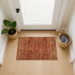 Luxury Washable Indoor/Outdoor Soft Essentials Paprika 1\'8\" x 2\'6\" Rug