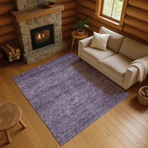 Luxury Washable Indoor/Outdoor Soft Essentials Plum 9\' x 12\' Rug
