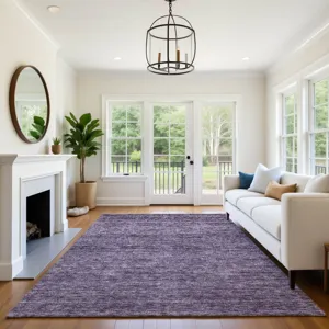 Luxury Washable Indoor/Outdoor Soft Essentials Plum 9\' x 12\' Rug