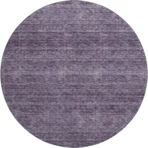 Luxury Washable Indoor/Outdoor Soft Essentials Plum 8\' x 8\' Round Rug