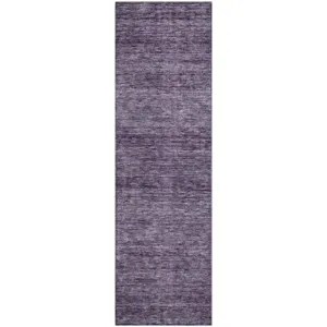 Luxury Washable Indoor/Outdoor Soft Essentials Plum 2\'3\" x 7\'6\" Runner Rug