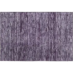 Luxury Washable Indoor/Outdoor Soft Essentials Plum Rug