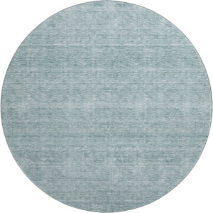 Luxury Washable Indoor/Outdoor Soft Essentials Sky 8' x 8' Round Rug