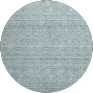 Luxury Washable Indoor/Outdoor Soft Essentials Sky 8' x 8' Round Rug