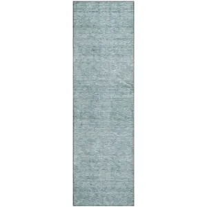 Luxury Washable Indoor/Outdoor Soft Essentials Sky 2\'3\" x 7\'6\" Runner Rug