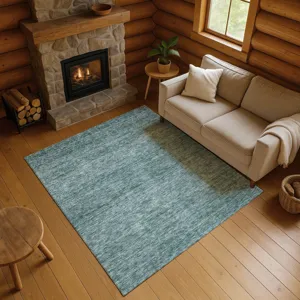 Luxury Washable Indoor/Outdoor Soft Essentials Teal 8\' x 10\' Rug