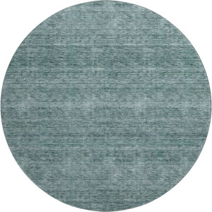 Luxury Washable Indoor/Outdoor Soft Essentials Teal 8' x 8' Round Rug