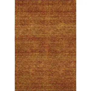 Luxury Washable Indoor/Outdoor Soft Essentials Terracotta 2\'6\" x 3\'10\" Rug