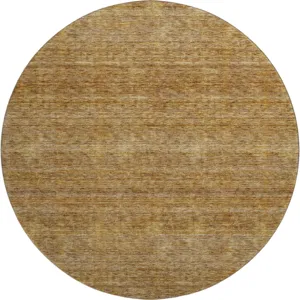 Luxury Washable Indoor/Outdoor Soft Essentials Walnut 8' x 8' Round Rug