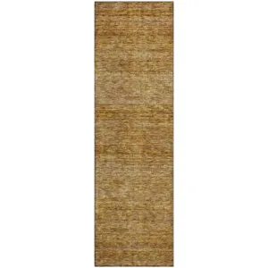 Luxury Washable Indoor/Outdoor Soft Essentials Walnut 2'3" x 7'6" Runner Rug