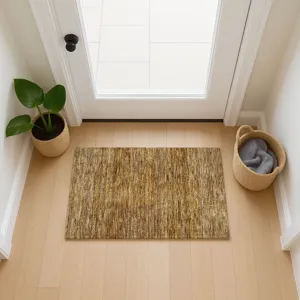 Luxury Washable Indoor/Outdoor Soft Essentials Walnut 1\'8\" x 2\'6\" Rug