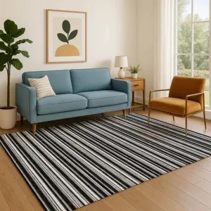 Luxury Washable Indoor/Outdoor Soft Essentials Black 10\' x 14\' Rug