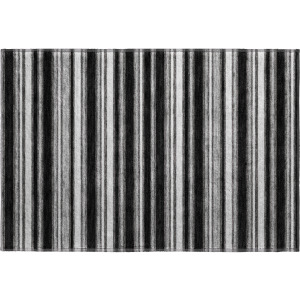 Luxury Washable Indoor/Outdoor Soft Essentials Black Rug