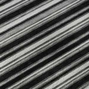 Luxury Washable Indoor/Outdoor Soft Essentials Black 2\'3\" x 7\'6\" Runner Rug