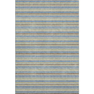 Luxury Washable Indoor/Outdoor Soft Essentials Blue Rug