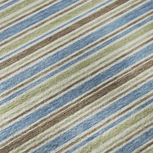 Luxury Washable Indoor/Outdoor Soft Essentials Blue 5\' x 7\'6\" Rug