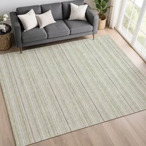 Luxury Washable Indoor/Outdoor Soft Essentials Celery 2\'6\" x 3\'10\" Rug