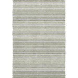 Luxury Washable Indoor/Outdoor Soft Essentials Celery Rug