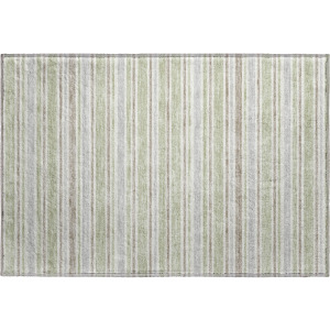 Luxury Washable Indoor/Outdoor Soft Essentials Celery Rug