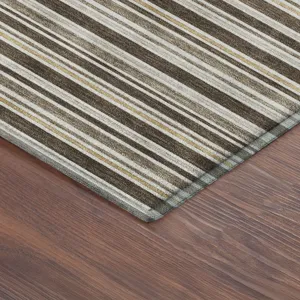 Luxury Washable Indoor/Outdoor Soft Essentials Chocolate 8\' x 8\' Round Rug