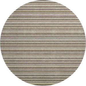Luxury Washable Indoor/Outdoor Soft Essentials Chocolate 8' x 8' Round Rug