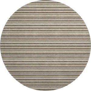 Luxury Washable Indoor/Outdoor Soft Essentials Chocolate 8\' x 8\' Round Rug