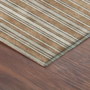 Luxury Washable Indoor/Outdoor Soft Essentials Copper 9\' x 12\' Rug