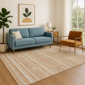 Luxury Washable Indoor/Outdoor Soft Essentials Copper 9\' x 12\' Rug