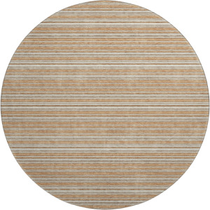 Luxury Washable Indoor/Outdoor Soft Essentials Copper 8' x 8' Round Rug
